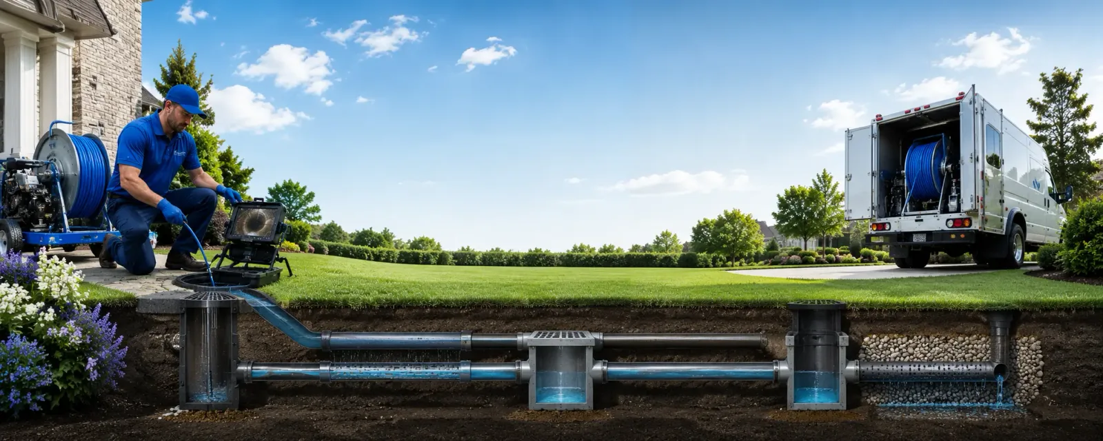 Outdoor drain cleaning information for Floral Park, NY